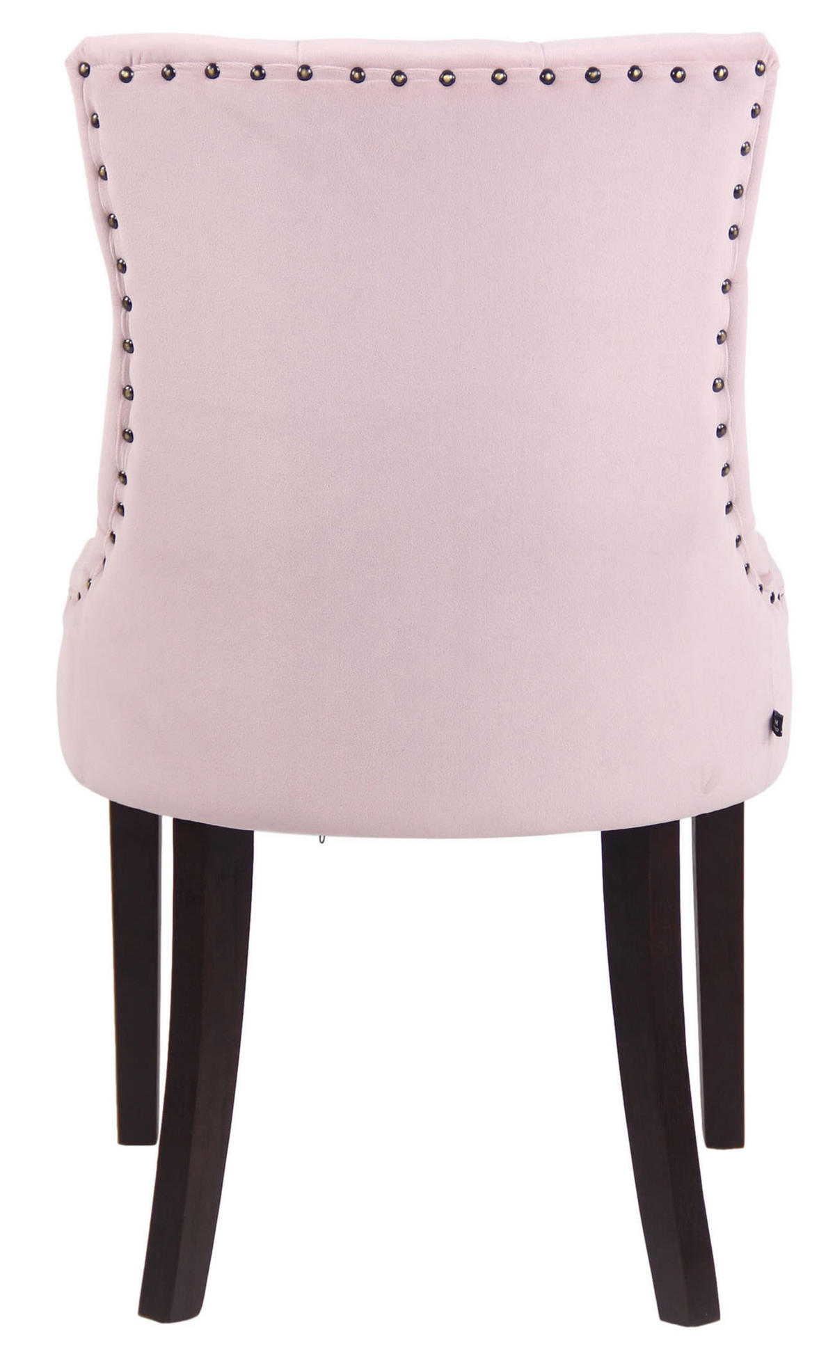 ESSZIMMERSTUHL Aboli Samt, antik Pink - Dunkelbraun/Rosa, Holz/Textil (55/92/58cm) - TPFLiving