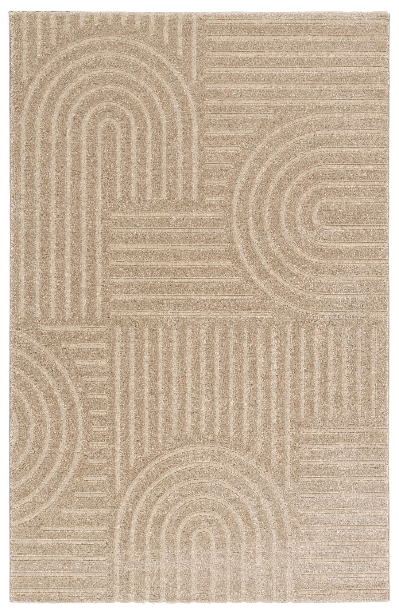 BOHO-TEPPICH Beige 160x230 cm - Beige, Textil (160/230cm) - Tesso Living