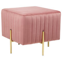 HOCKER Dayton 48/48/41 cm - Pink, Textil (48/41/48cm) - Beliani