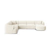 MODULARES-PANORAMASOFA links Campi aus Cord elfenbein 7 Sitzplätze - Ecru, Textil (255/70/330cm) - Cosmopolitan Design