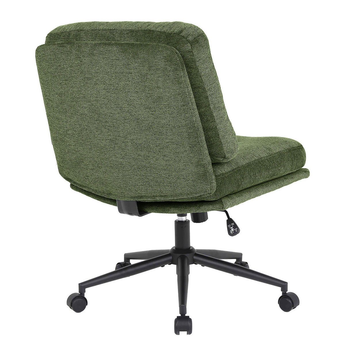 BÜRODREHSTUHL - Webstoff / Eisen / Nylon - Schwarz/Grün, Textil/Metall (71/90/76cm) - home24