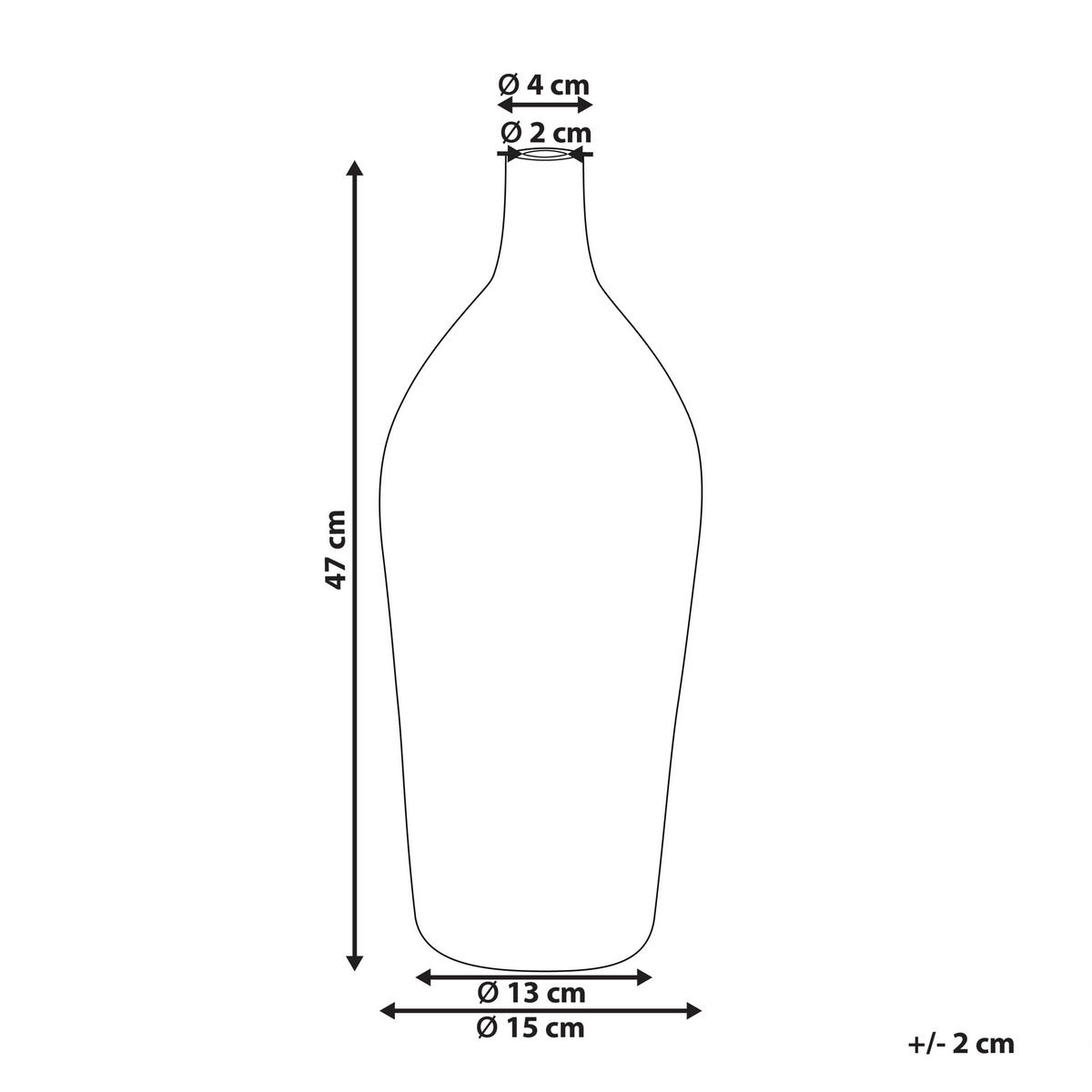 BLUMENVASE Terrakotta beige Leganes - Beige, Stein (47cm) - Beliani