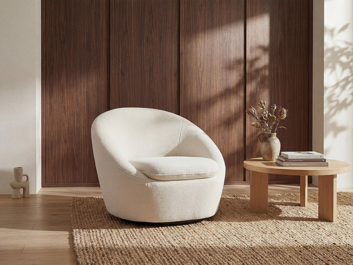 SESSEL mit gerader Rückenlehne - 1 Person - Stoff - Weiß - - Weiß, Textil (88/70/78cm) - Vente-Unique