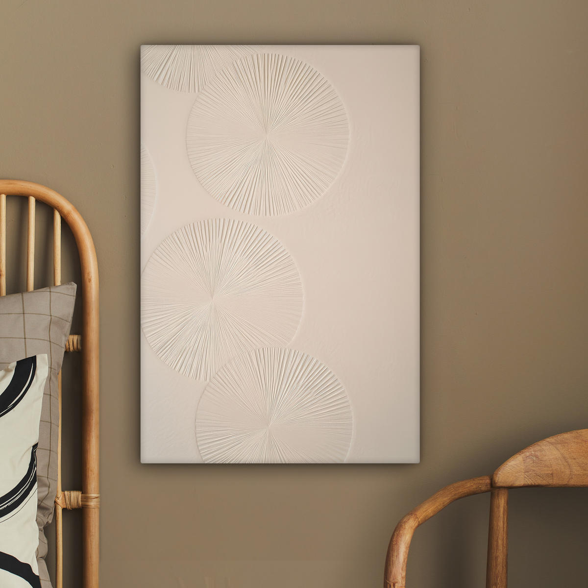 LEINWANDBILD Japandi - Beige - Modern 40x60 cm - Ecru, Textil (40/60cm) - MuchoWow