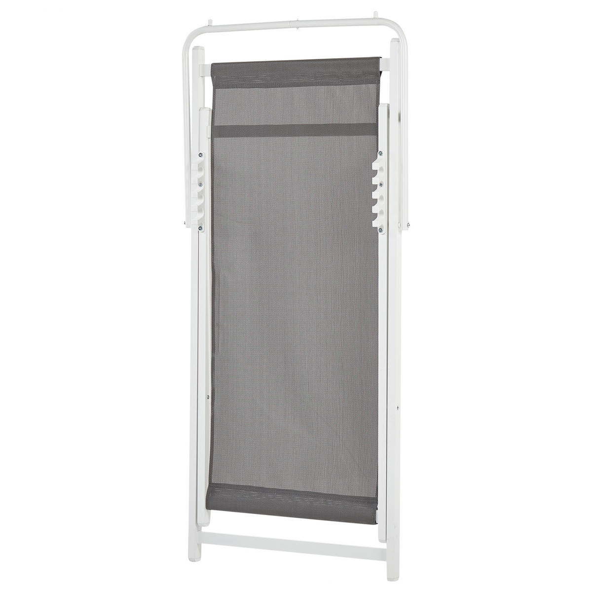 GARTENSTUHL Grau Locri II - Weiß/Grau, Metall (60/79/95cm) - Beliani