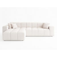 ECKSOFA Loopo Creme Links - Creme, Holz/Textil (265/180cm) - Graingold