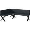 ECKBANK PETER_X - Dunkelgrau, Leder (142/196cm) - Meblini