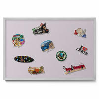 MAGNETTAFEL 60x40 cm Silberner Rahmen Flieder - Violett, Metall (60/50/0.4cm) - TULUP