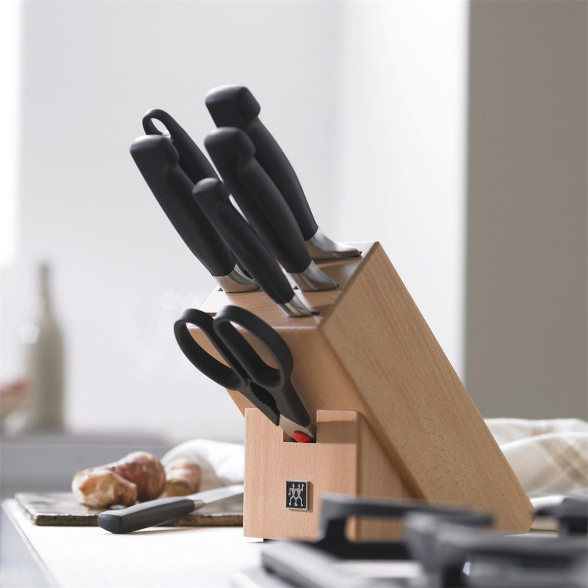 MESSERSET Schwarz 30/10/30 cm 350680020 - Schwarz, Holz - Zwilling
