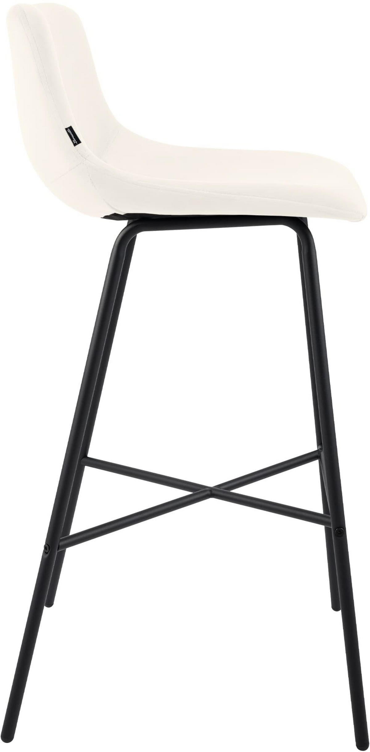 BARHOCKER Gekel Samt Creme - Creme, Textil (44/98/49cm) - DELUKE