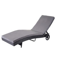 SONNENLIEGE Anthrazit, Grau - Anthrazit/Grau, Kunststoff (60/91/205cm) - MCW