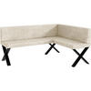 ECKBANK PETER_X - Creme, Textil (128/168cm) - Meblini