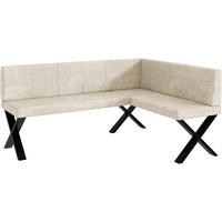 ECKBANK PETER_X - Creme, Textil (128/168cm) - Meblini