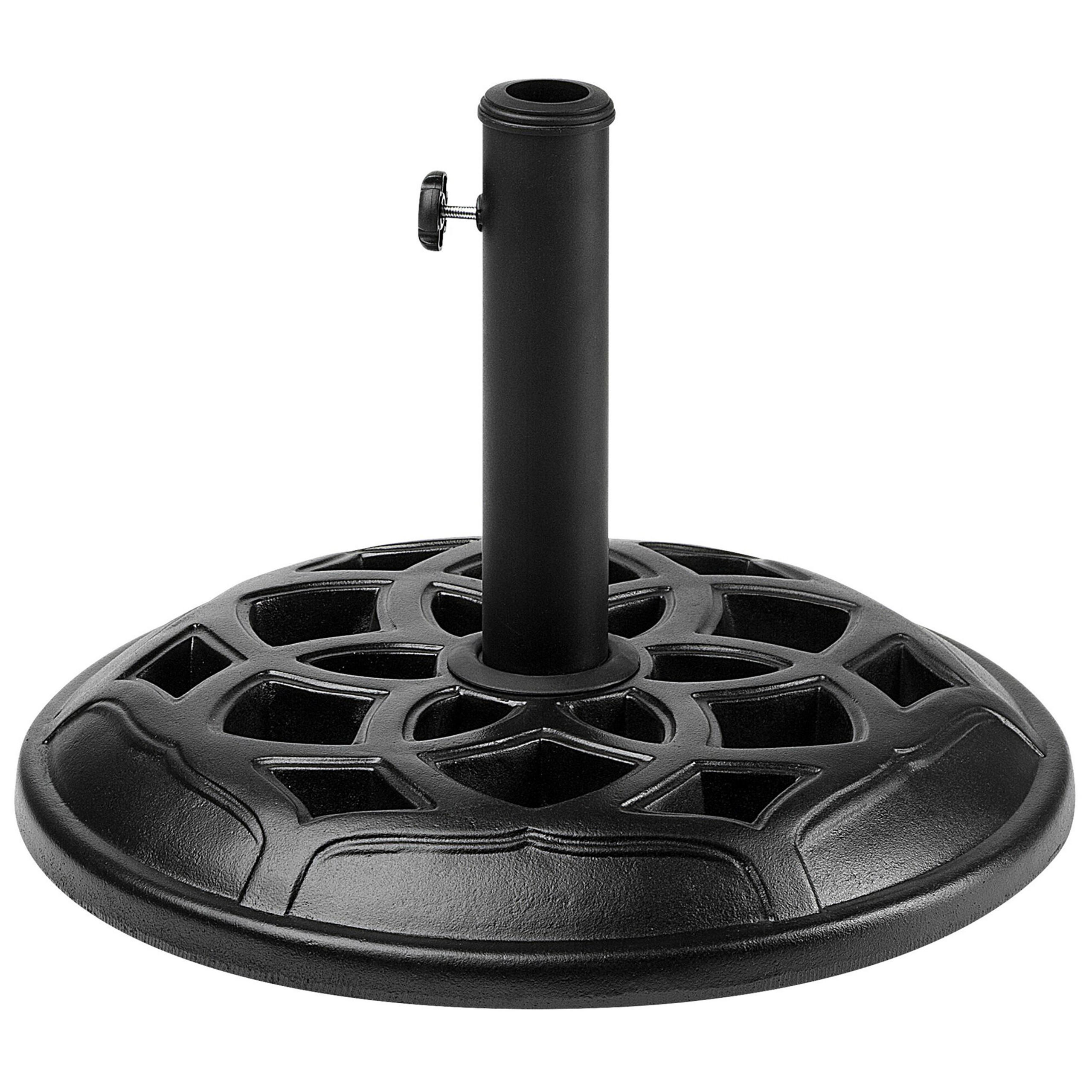 SONNENSCHIRMSTÄNDER schwarz 50 cm Ceto - Schwarz, Stein (50/50cm) - Beliani