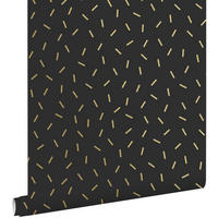 TAPETE grafisches Motiv 53 cm x 10.05 m - Schwarz, Papier (53/0.1cm) - ESTAhome