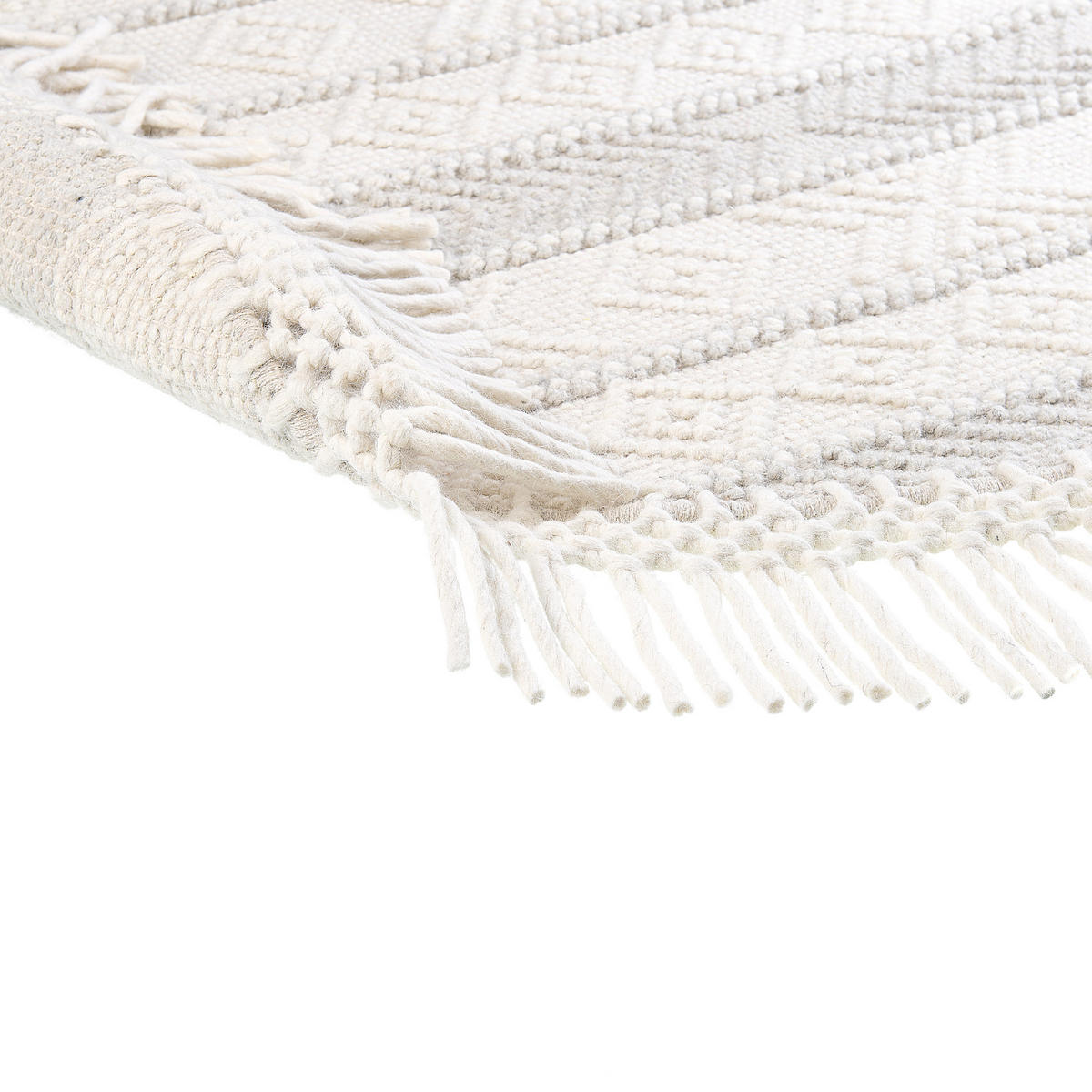 KURZFLOR-TEPPICH Baltalar 140/140 cm - Beige, Textil (140/140cm) - Beliani