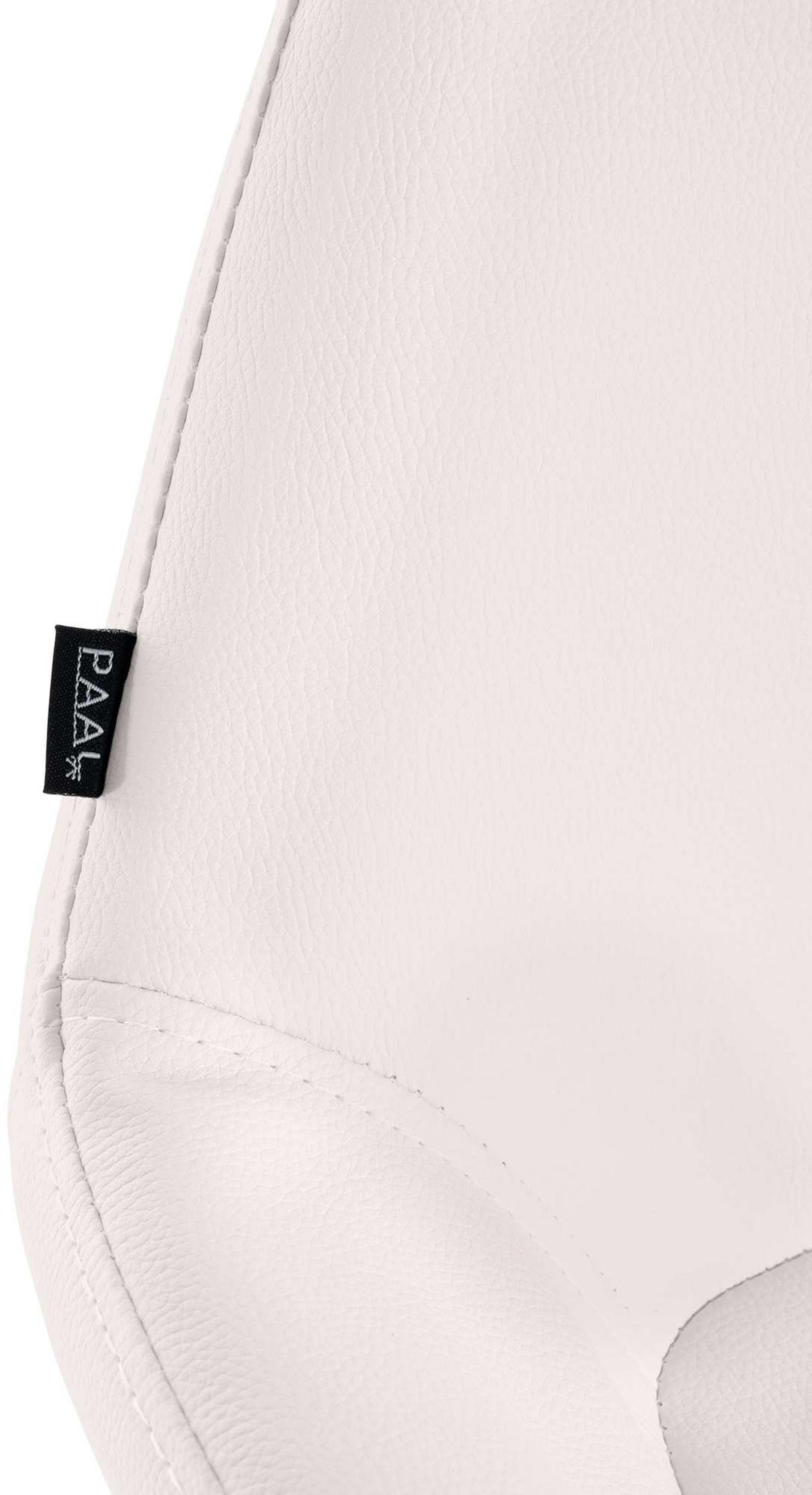 BARHOCKER 2er Set Lederlook weiß - Goldfarben/Weiß, Textil/Metall (51/89/52cm) - CLP