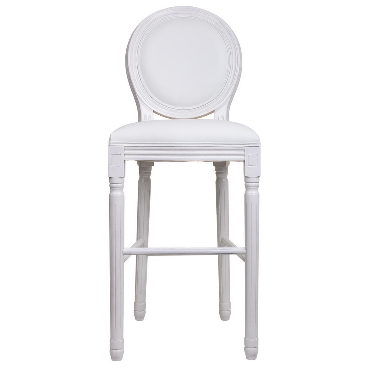 HOCKER aus Holz 52x46x116 cm - Weiß, Fell (52/116/46cm) - Wanderlust