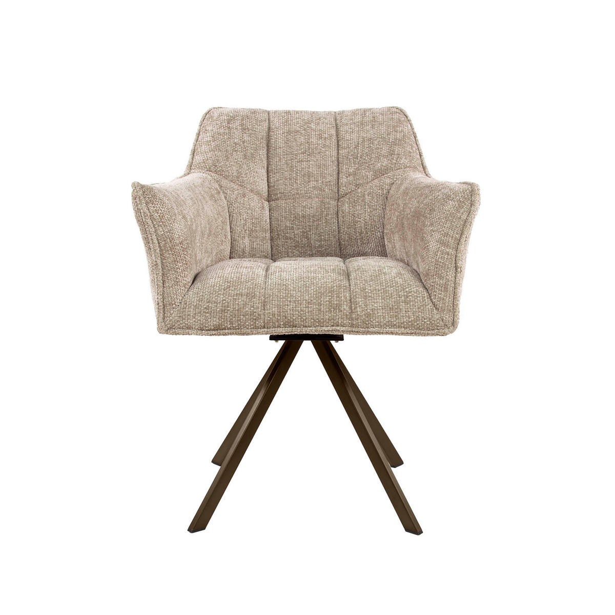 ESSZIMMERSTÜHLE Raster Beige 60/63/81 cm - 2er-Set - Beige, Textil (63/81/60cm) - Hoyz Collection