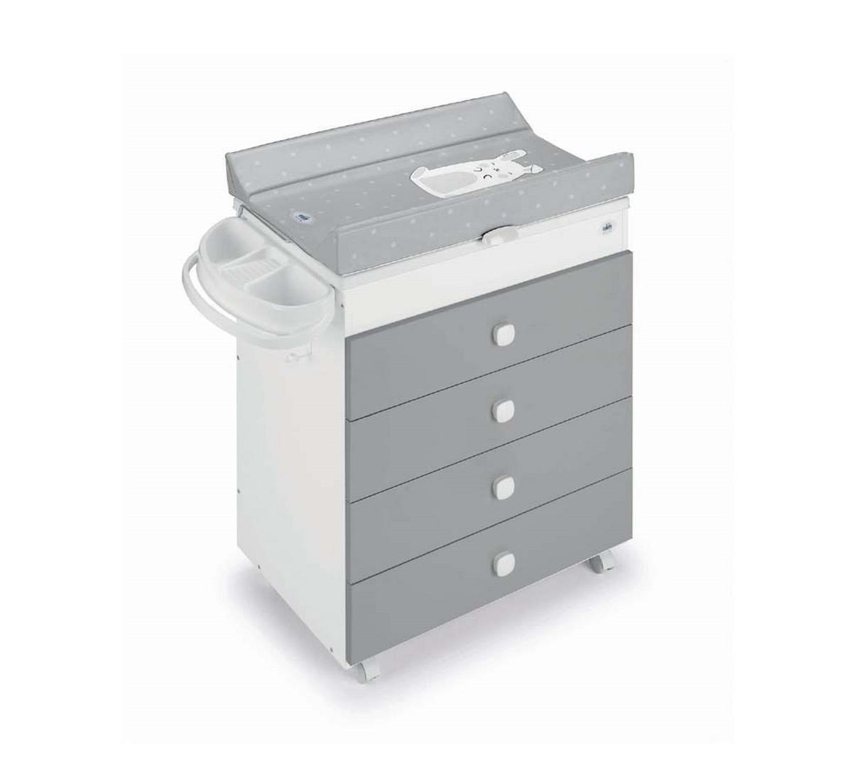WICKELKOMMODE Asia inklusive Babywanne für Babys - Grau, Holzwerkstoff (47/100/93cm) - Cam il Mondo del Bambino S.p.A.