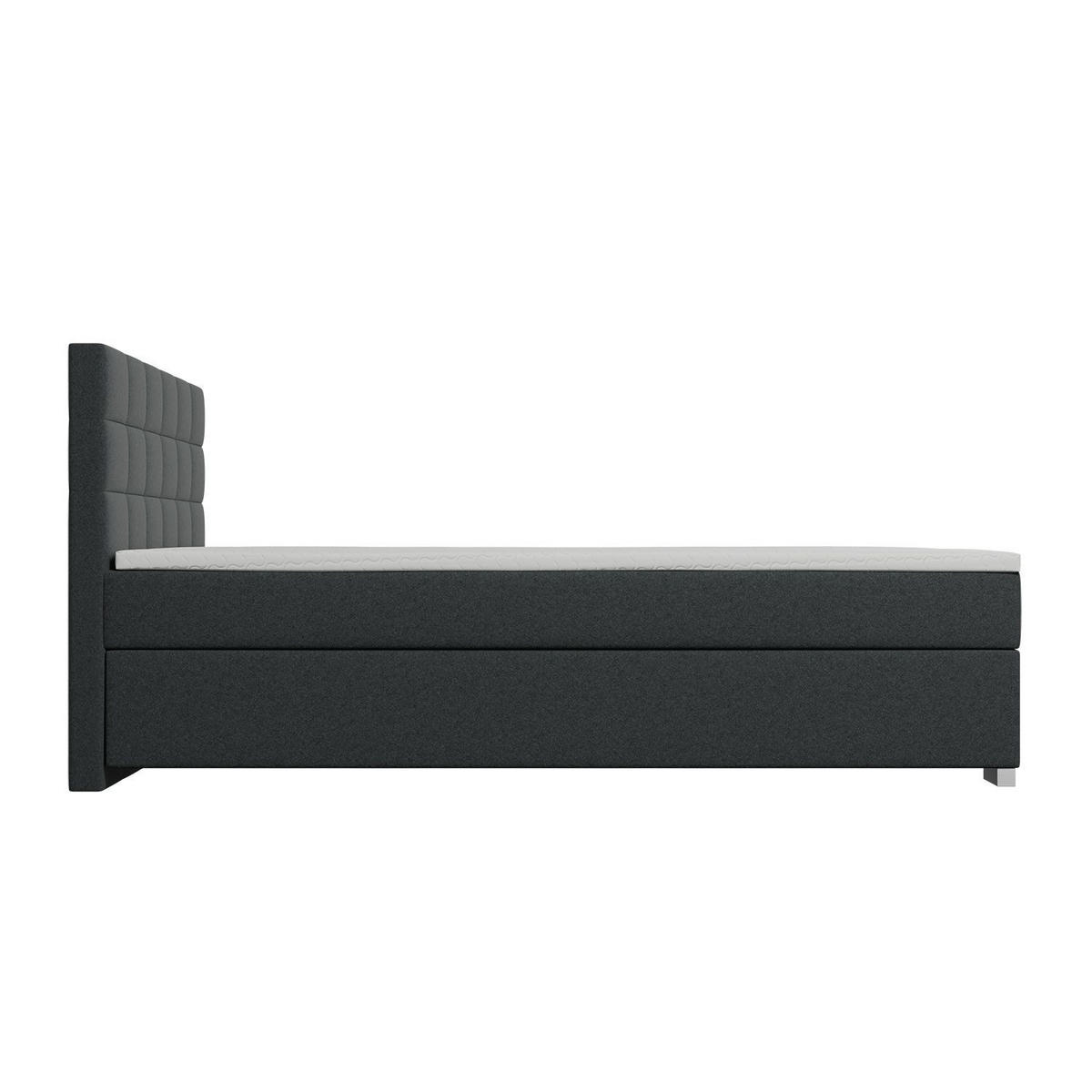 BOXBETT Seattle dunkelgrau 180x200 cm Malmo-Stoff - Dunkelgrau, Textil (180/200cm) - Juskys
