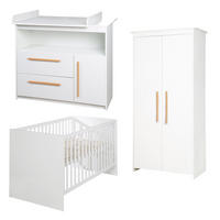 BABYZIMMER-SET Lilo 3-teilig - Weiß, Holzwerkstoff (117.5/190/144cm) - Roba