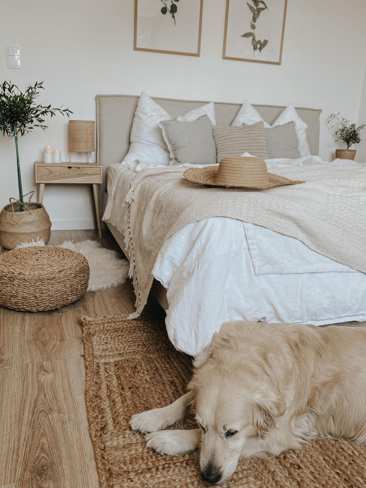 POLSTERBETT mit Lattenrost 180x200 cm Beige Sennez - Beige, Textil (180/200cm) - Beliani