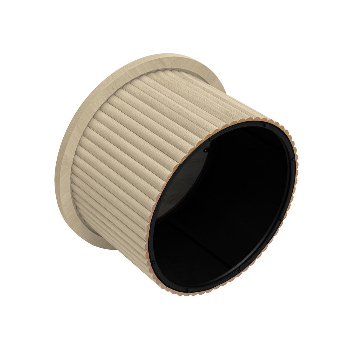 COUCHTISCH aus MDF Ø68,7x40,6/Ø40,1x51,7 cm in Natur 2er-Set - Naturfarben, Holzwerkstoff (68.7/68.7/40.6cm) - Modfu