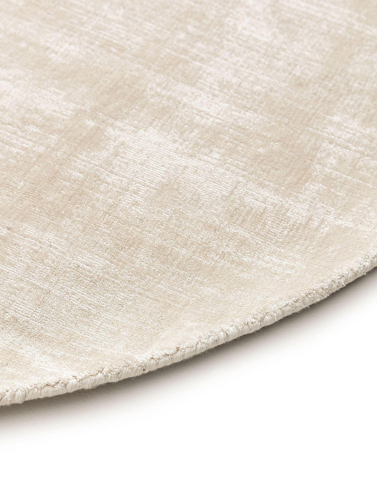 VISKOSETEPPICH OVAL Nova Cream 150x230 cm - Creme, Textil (150/230cm) - benuta Pure