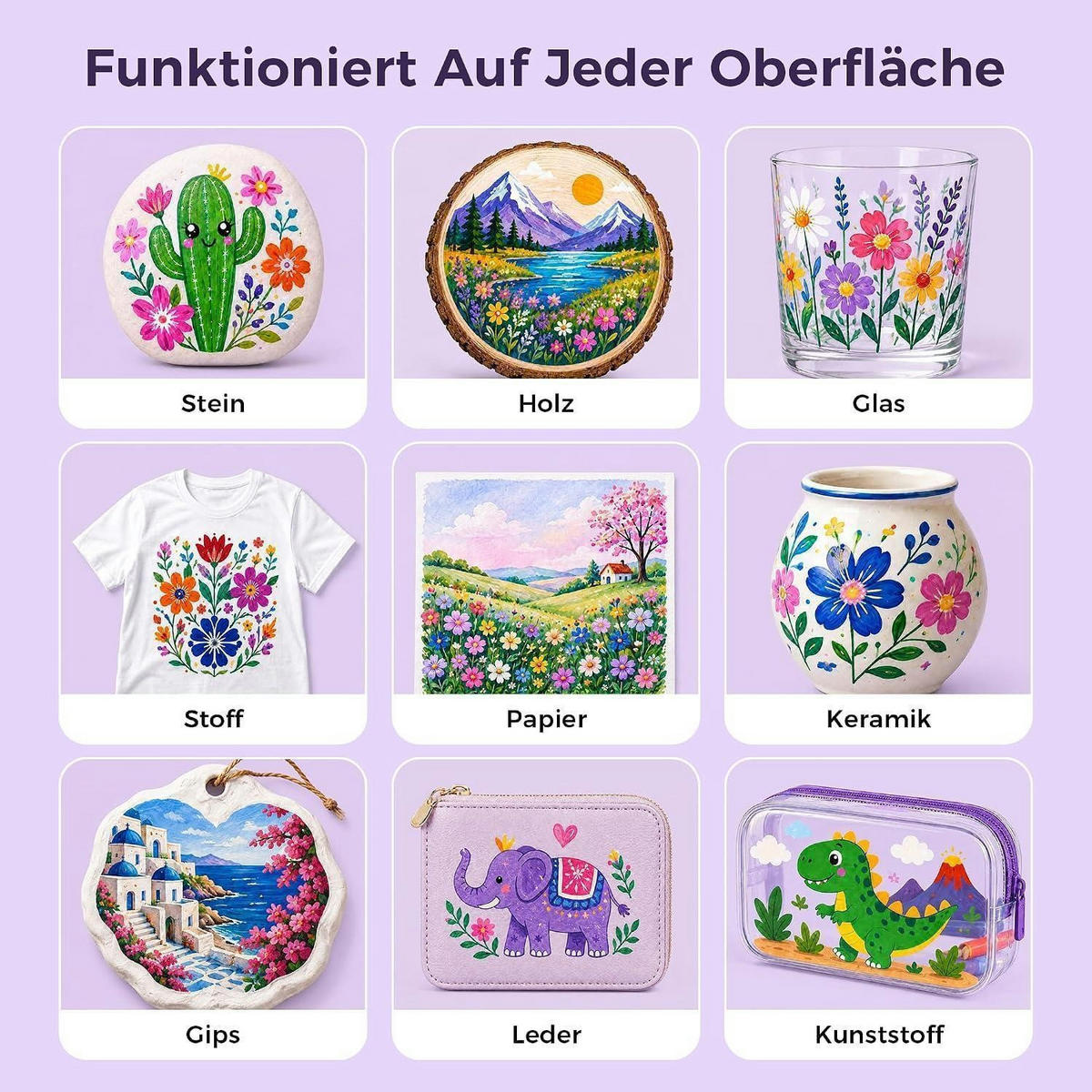 ACRYLSTIFTE Set 72 Farben Pinselspitze - Multicolor, Kunststoff (15.1/5.4/20.1cm)