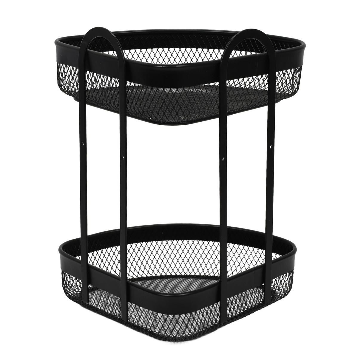 ECKREGAL 2 Ablagen 23/23/33,5 cm - Schwarz, Metall (23/33.5/23cm) - 5five Simply Smart