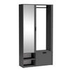 GARDEROBE MILANO UNI - Graphitfarben, Holzwerkstoff (100/190/33cm) - Meblini