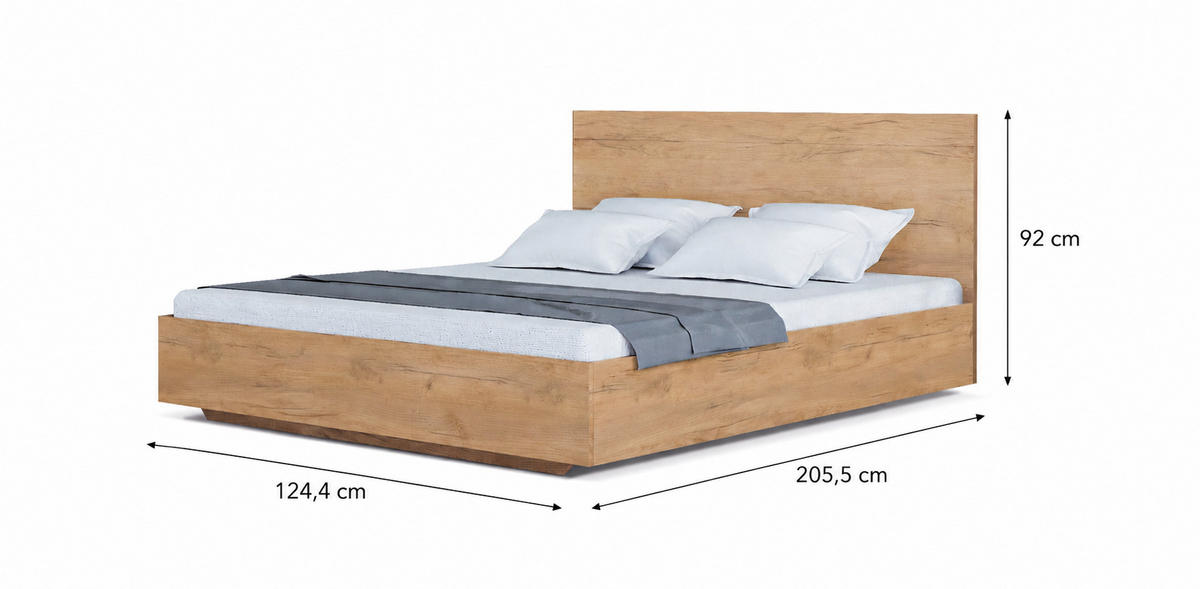 BETT Orlando - Goldfarben, Holzwerkstoff - BM-Möbel