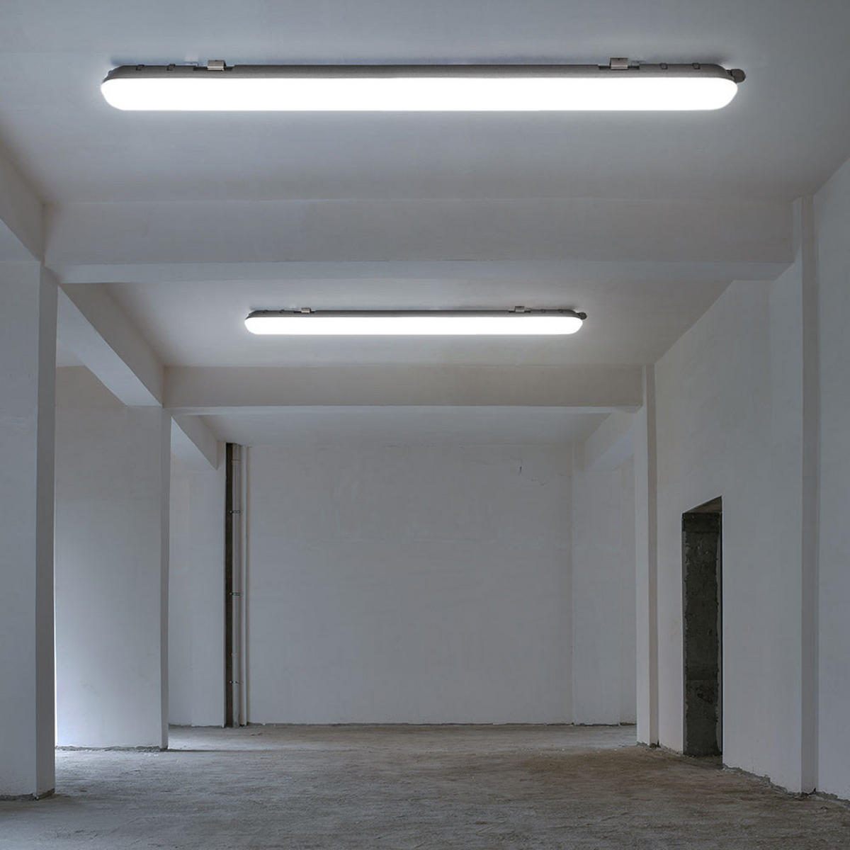 LED DECKENLEUCHTE Kunststoff Weiß 4er Set - Weiß, Kunststoff (150/7.8/7.2cm)