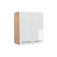 HÄNGESCHRANK Fame-Line Weiß Hochglanz 60 cm - Honigeiche/Weiß Hochglanz, Holzwerkstoff (60/72/34.1cm) - Vicco