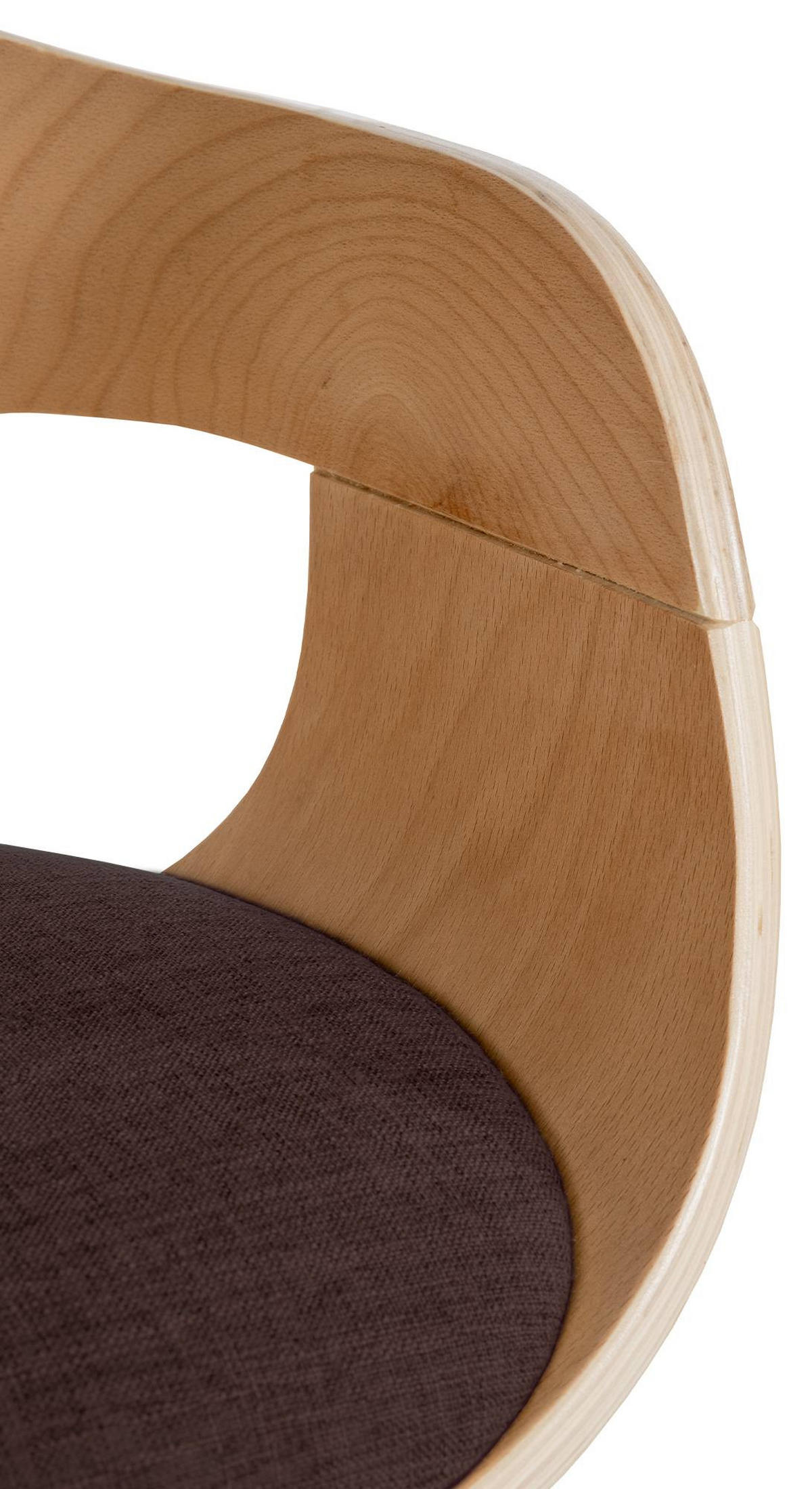 ARMLEHNENSTUHL Stoff Natura/Braun - Eukalyptusholzfarben/Braun, Holz/Textil (49/73/46cm) - CLP