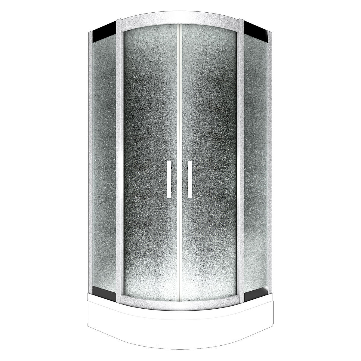 DAMPFDUSCHE Dusche D46-63M3-EC sw 100x100 - Schwarz, Glas/Kunststoff (100/100/225cm) - AcquaVapore by Sandra Jentho