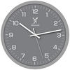 WANDUHR Holz Designer FRIEDBERG Loft Wand Uhr, grau, weiß - Weiß/Grau, Glas/Holz (30/30/4.2cm) - Holzwerk