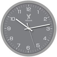 WANDUHR Holz Designer FRIEDBERG Loft Wand Uhr, grau, weiß - Weiß/Grau, Glas/Holz (30/30/4.2cm) - Holzwerk