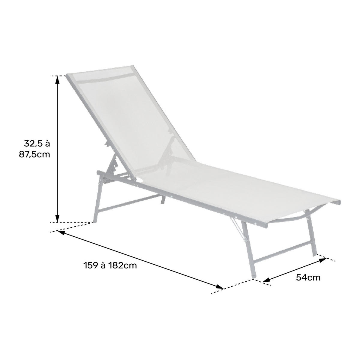 SONNENLIEGEN Sicilia Grau und Anthrazitgrau 2er-Set - Grau, Kunststoff (54/87.5/182cm) - Happy Garden