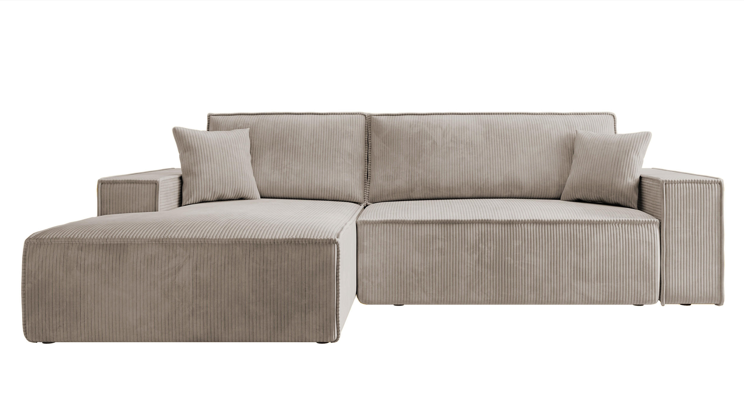 ECKSOFA Farese Beige Cord - Beige, Textil (267/167cm) - Selsey