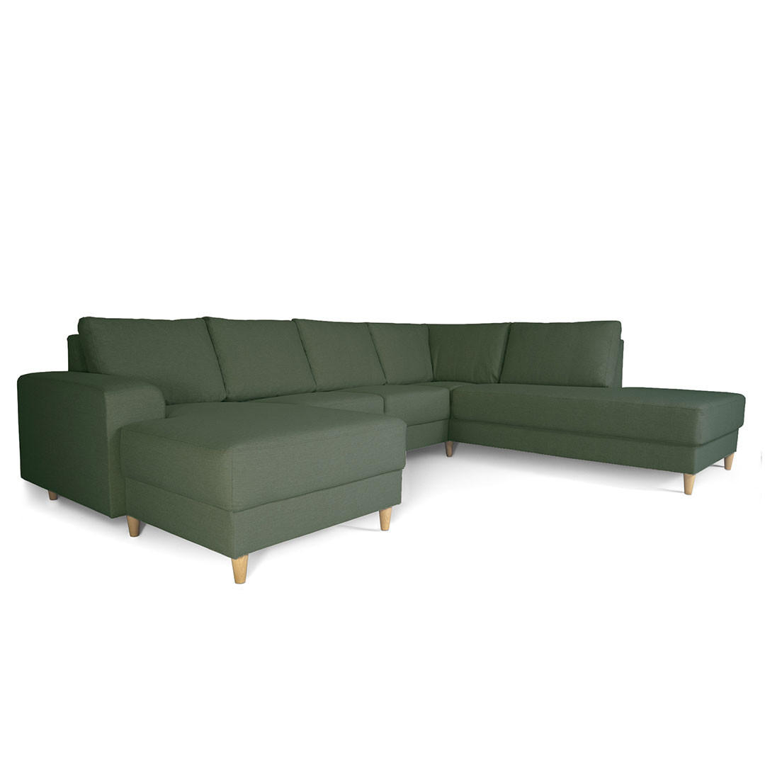 WOHNLANDSCHAFT grün - Grün, Textil (288/82/225cm) - ebuy24