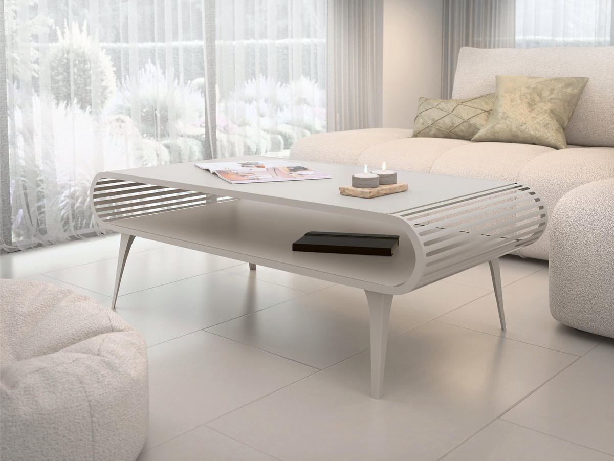 COUCHTISCH Aristo Cashmere - Kaschmir, Holzwerkstoff/Metall (60/120/44cm) - MIRJAN24