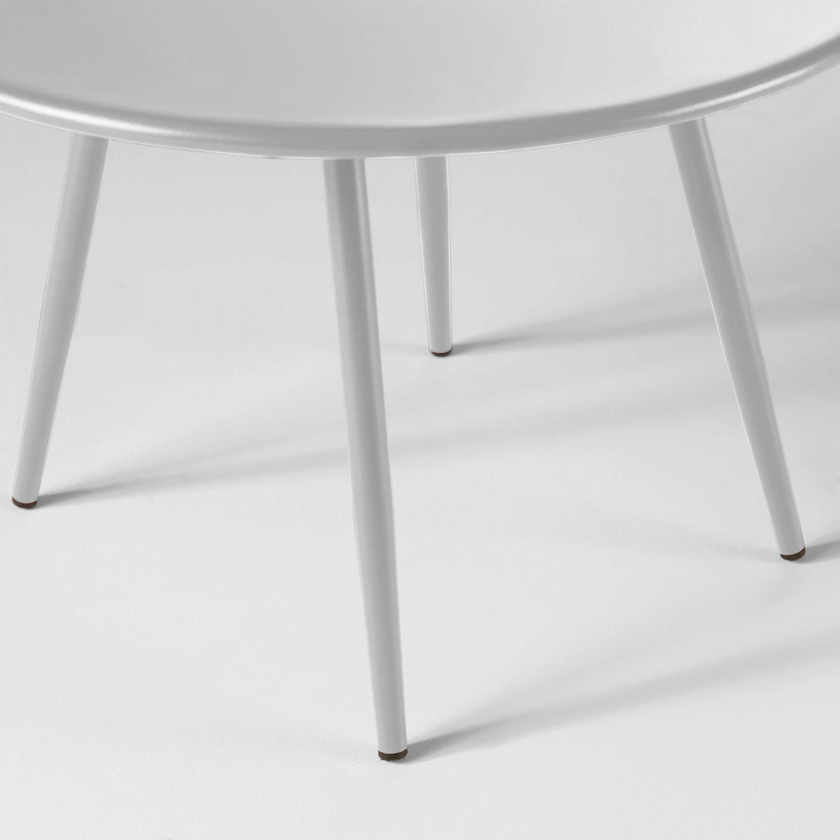GARTEN-LOUNGETISCH, Weiß - Weiß, Metall (40/40/30cm) - Oviala