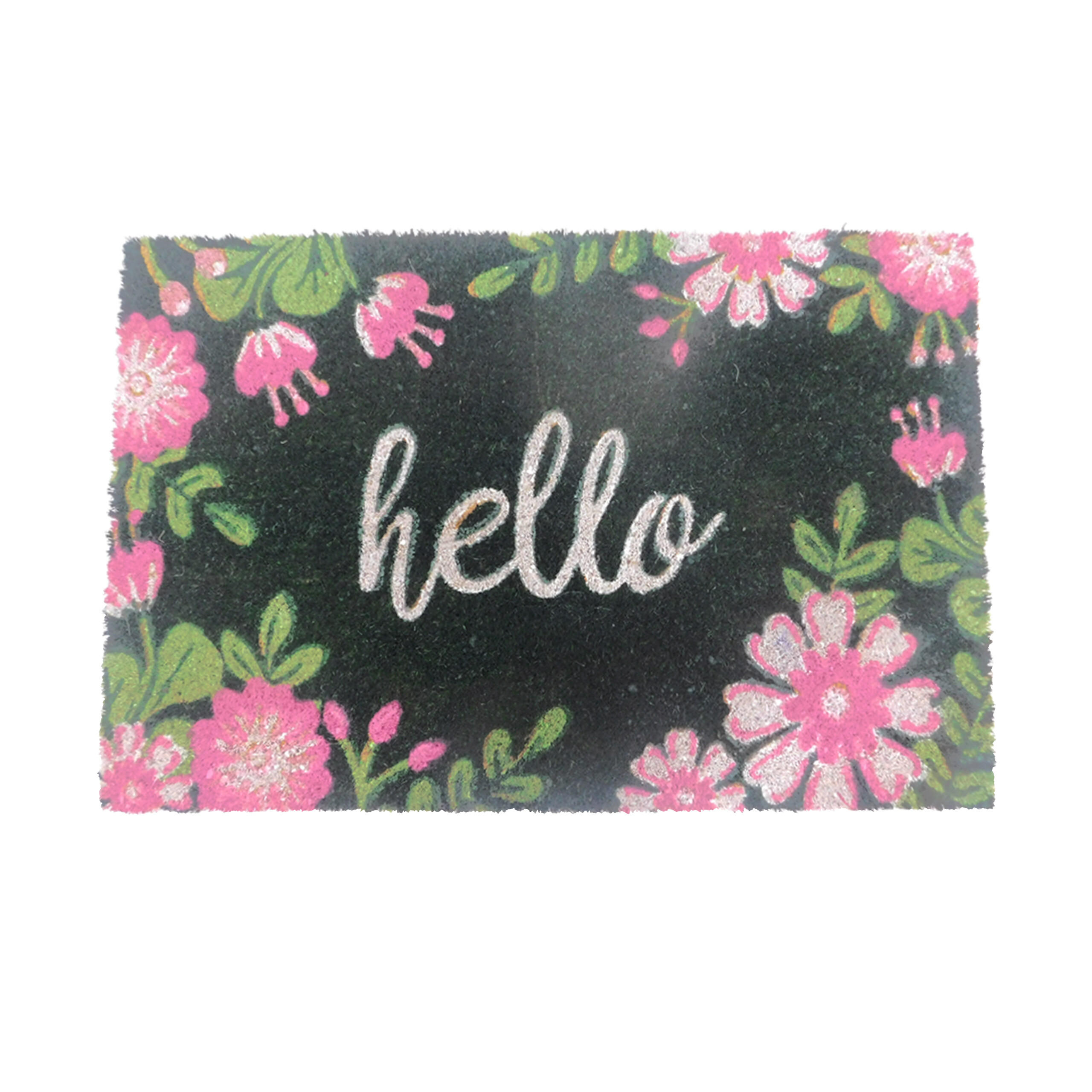 FUSSMATTE - Dunkelgrün, Kunststoff/Textil (60/40cm) - Relaxdays