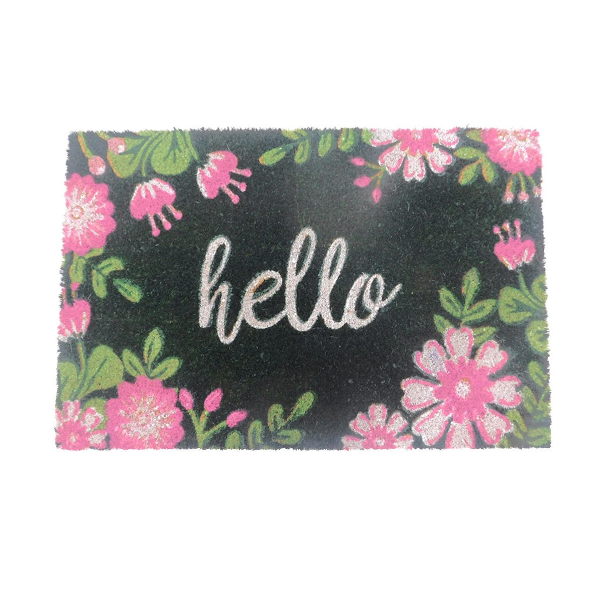 FUSSMATTE - Dunkelgrün, Kunststoff/Textil (60/40cm) - Relaxdays