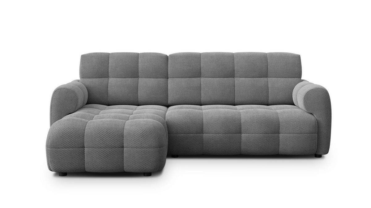 ECKSOFA MELLOW 3-Sitzer, grau - Schwarz/Grau, Holz/Textil (232/156cm) - Courtois Laville