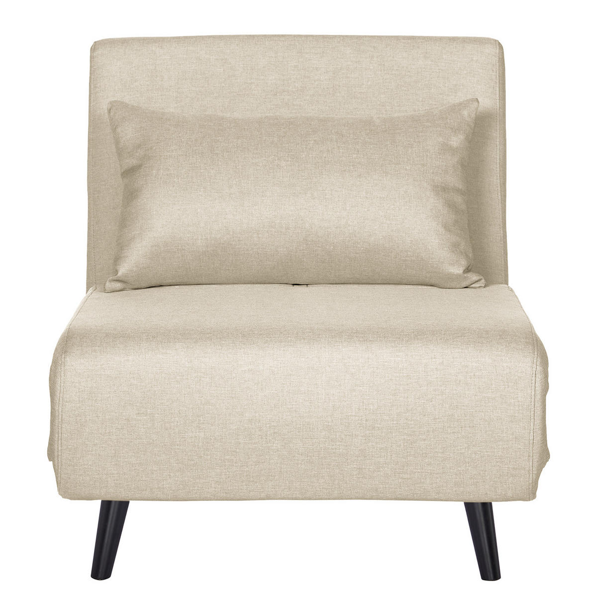 SCHLAFSESSEL - Textil / Teilmassivholz - Schwarz/Cappuccino, Holz/Buchenholz (77/81/90cm) - home24