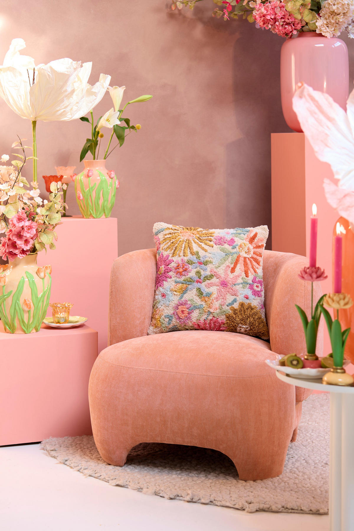 SESSEL Zenica Orange 80/80/71 cm - Orange, Textil (80/71/80cm) - Light & Living