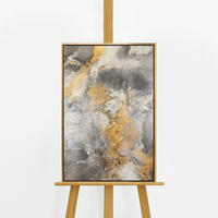 GEMÄLDE Harmonie von Gold und Silber Schattenfugenrahmen Gold 60x40 cm - Goldfarben, Holz (60/40cm) - YS-art gallery